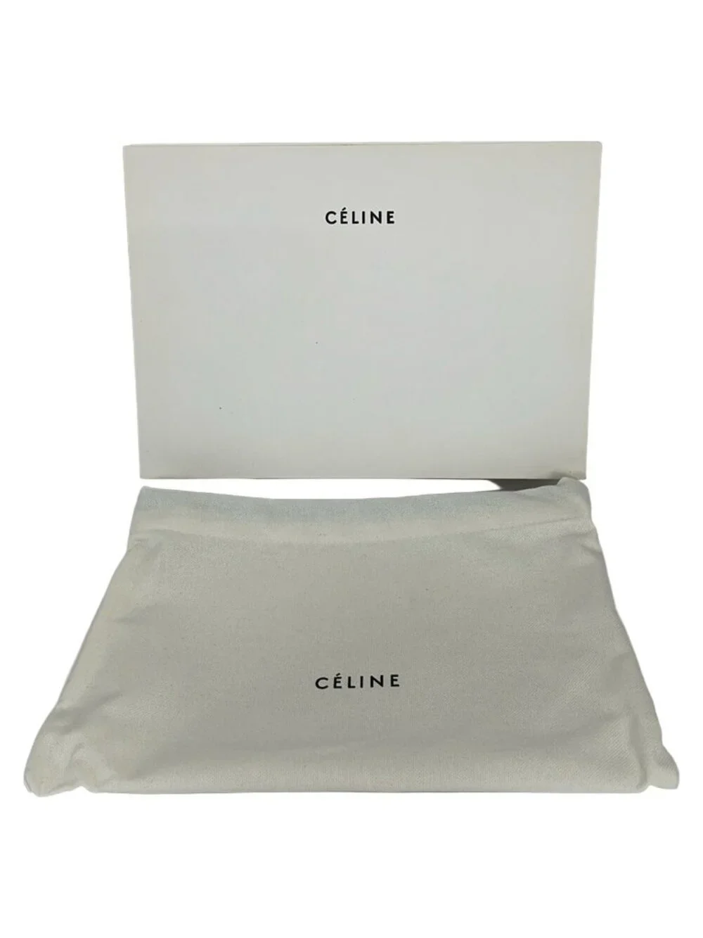 Celine Clutch Beige Bicolor Leather